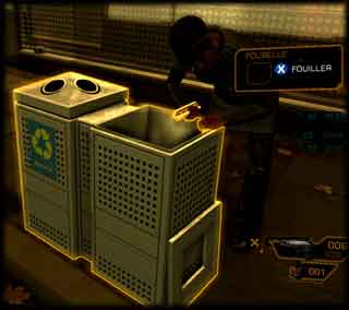 Deus Ex Revolution - fouillez les poubelles