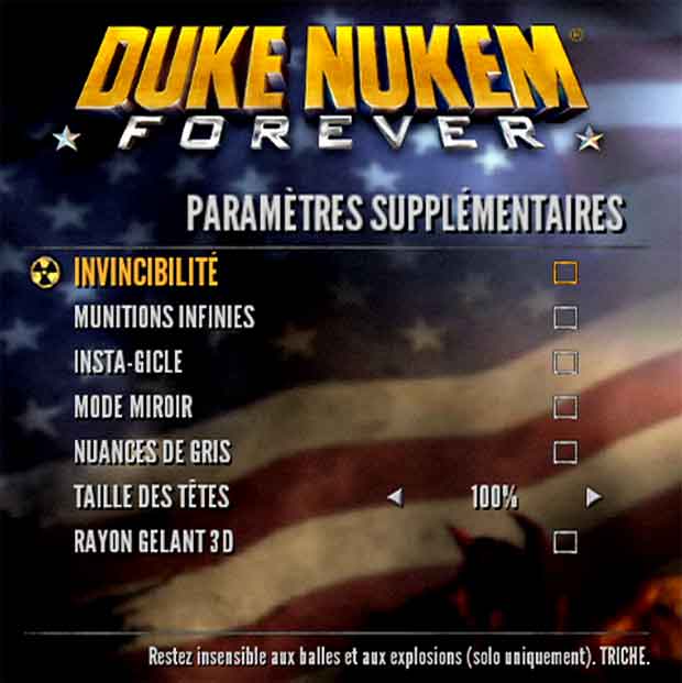 Duke Nukem Forever - tout pour tricher maintenant